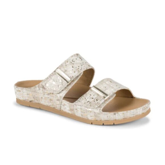 BareTraps Shoes - Baretraps Wisteria Slide Sandals Cream Cork Textured Comfort - Size 6.5